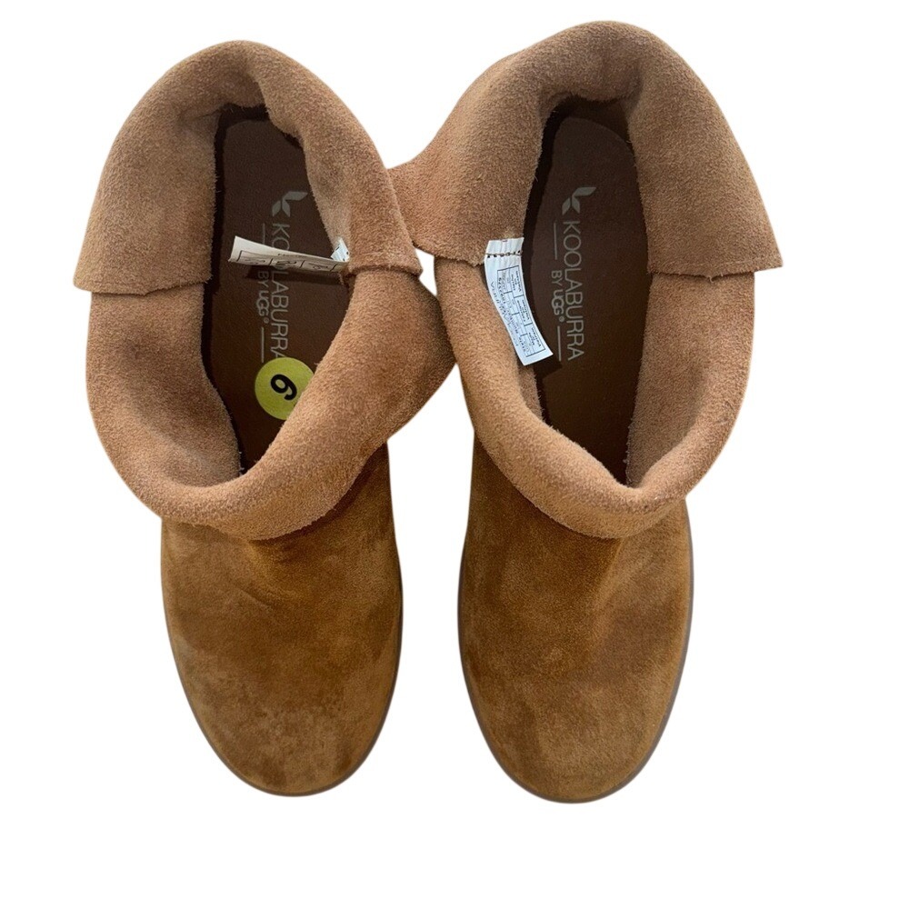 Koolaburra by UGG Skyller Chestnut Suede Ankle Boots, Women's Size 9, EUC - Picture 7 of 9